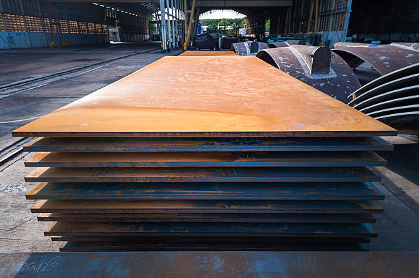 Metal background with strip line. 3mm-stainless-steel-sheet