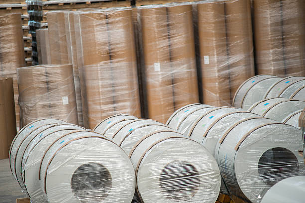 Large group of aluminium rolls ready for delivery aluminum rolls