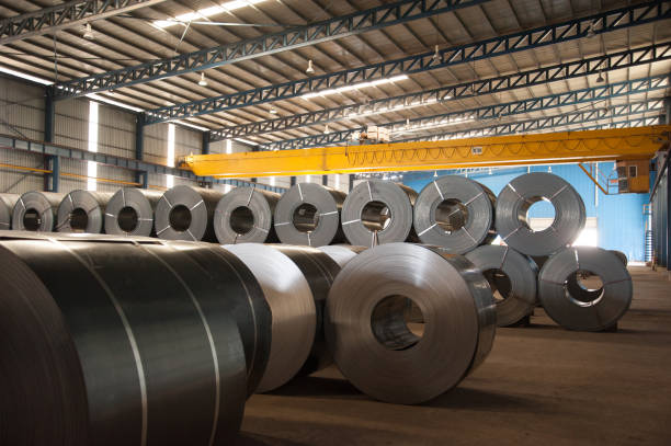 J3 stainless steel rolls in the factory.