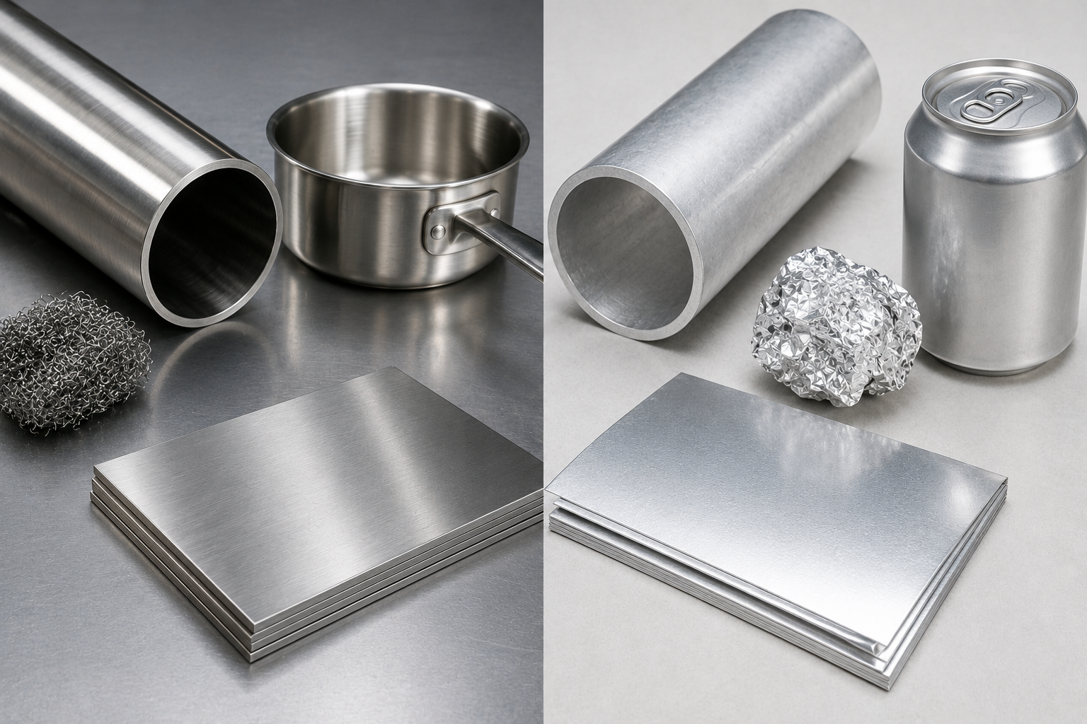 The Difference Between Stainless Steel and Aluminum